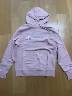 Champion ピンク フード付きパーカー Lサイズ