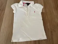 ハワイ購入　ポロ　ラルフローレン　ポロシャツ ホワイト ピンク　5(110cm)
