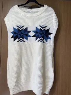 niko and ... 幾何学模様 ニットベスト