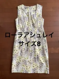 LAURA ASHLEY ノースリーブワンピース 刺繍 花柄 13号 - メルカリ