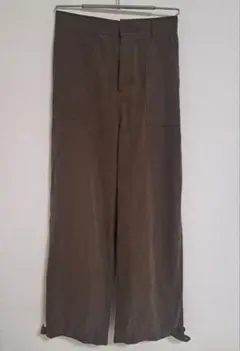 Lugnoncureブラウン ワイドパンツ フリーサイズ