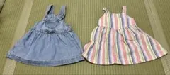 GAP デニムとストライプのワンピース 2点セット