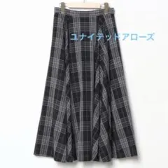 united arrows チェックスカート ブラック　38