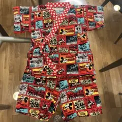 ミッキーマウス コミック柄 ベビー甚平