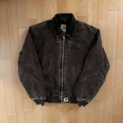 希少色&サイズ US製 カーハート サンタフェジャケット 短丈 革パッチ DKB