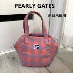 パーリーゲイツ ゴルフ カートバッグ ピンクチェック 新品未使用 ファスナー付のサムネイル
