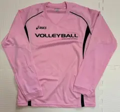 アシックス バレーボール スポーツウェア　長袖　 ピンク
