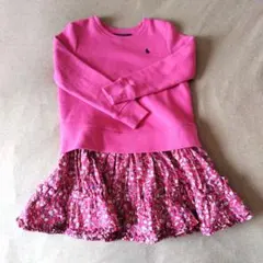 Polo Ralph Lauren ピンク長袖ワンピース