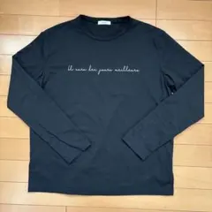 黒ロゴベーシック長袖TシャツF