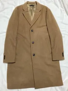 ユニクロ　カシミヤチェスターコート 3つボタン　ブラウン　XLサイズ