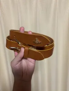 Vivienne Westwood キャメル レザーベルト 金属バックル