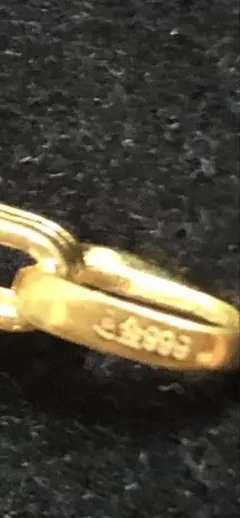 新品　K24 純金 トップ足金999刻印ネックレスがs925刻印 45cm 新品】k24純金ペンダントトップ足金999刻印ネックレスS925刻印 45cm