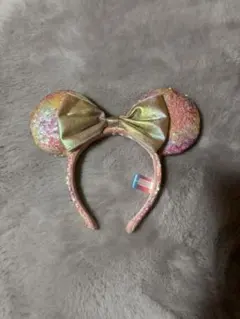 ミッキー耳型カチューシャ ピンク・ゴールド