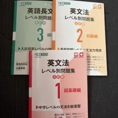 まゆず様専用⭐︎英文法 レベル別問題集 1 2 3 セット