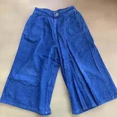 デニム　ガウチョ パンツ　140