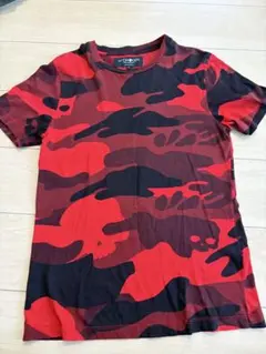 HYDROGEN スカル カモフラ Tシャツ レッド S
