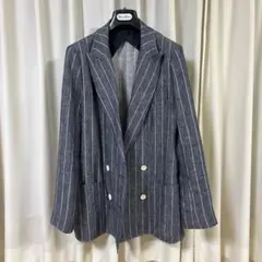 MaxMara ストライプ テーラードジャケット ダブル イタリア製 - メルカリ