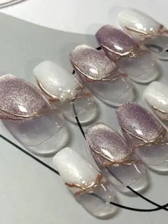 #03 クリア逆フレンチニュアンスネイル(Lサイズ)