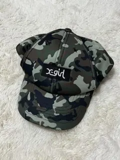 X-girl 帽子 迷彩柄 海外ガール