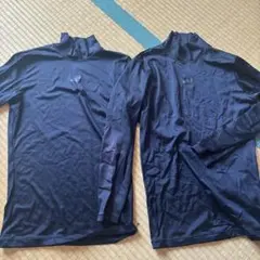 ネイビー ハイネック アンダーシャツ 2枚セット