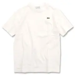 LACOSTE メンズM ヘビーペケコットンTシャツ ホワイト
