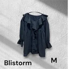 【新品タグ付】Blistorm フリルブラウス ブラック 大人可愛いのサムネイル
