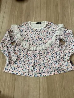 Moujonjon フラワープリント 長袖カットソー 120cm