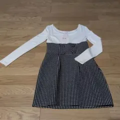 新品未使用 Bye Bye ドット柄長袖ワンピース