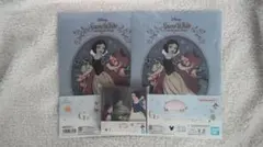 ディズニー１番くじF賞キャンバスボード、G賞クリアファイルステッカー白雪姫セット