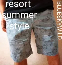 10LANI HAWAIIAN CLASSICS ボタニカル柄ショートパンツ