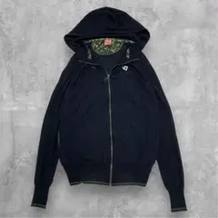 美品✨】 ポールスミス 花柄 ジップアップパーカー 洗える ネイビー M