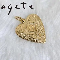 agete K9 ネックレスチャーム　ハート　イエローゴールドのサムネイル