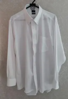 【新品・未使用】メンズ　長袖ワイシャツ　CHOYA　白色・地紋あり　43−86