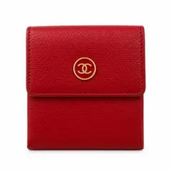 《良品》 CHANEL シャネル コインケース ココマーク レッド