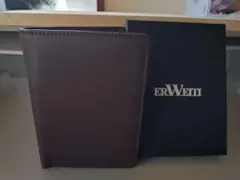 新品未使用！ ERWETTI 二つ折り財布 小銭入れ付 ブラウン