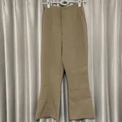 リエディ　ベージュ フレアパンツ ゴム入り スリット