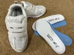 瞬足 JE-490 ホワイト サイズ20 キッズシューズ 上履き 運動靴