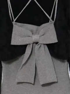 bubbles リボンニット　ブラック