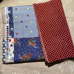 カントリーキルトマーケット　パッチワーク柄　ルシアン赤地ドット