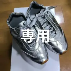 ルタロン2way　リボンスニーカー　シルバー　24