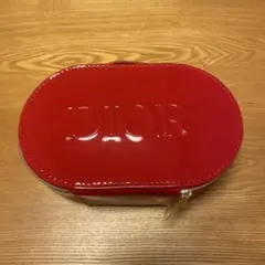Christian Dior ディオール ノベルティ ポーチ エナメル レッド