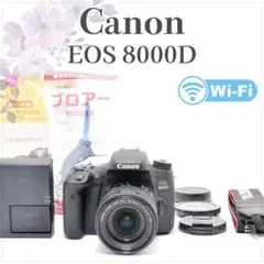 美品 【Canon EOS 8000D ダブルレンズセット】 初期不良返品対応〇
