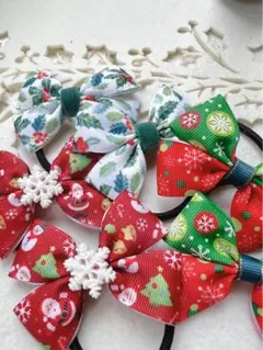 *⑅୨୧ クリスマスキッズリボン 同柄2個セット୨୧⑅*