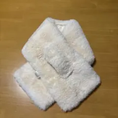 アイボリー フリース ネックウォーマー