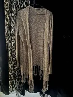 goa 風 フリンジ フェアリーグランジ レイヤード ロングカーディガン 平成