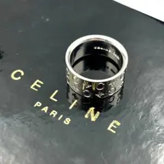 希少 CELINE セリーヌ リング 12号 マカダム ロゴ ワイド SV925のサムネイル