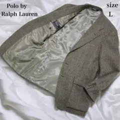 【美品】テーラードジャケット　ポロラルフローレン　ツイード　チェック　90s L