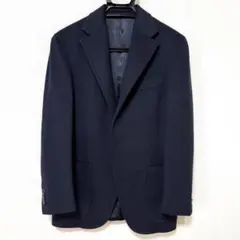 カシミヤ混ネイビーウールジャケット