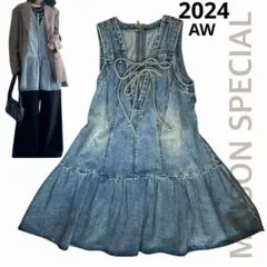 美品✨メゾンスペシャル デニムワンピース チュニック　ミニドレス ウォッシュ加工