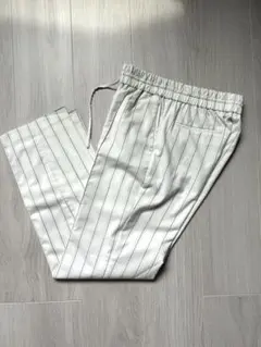 ミラオーウェン　ストライプ柄 カジュアルパンツ ホワイト